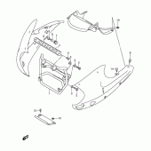 Схема вузла: Кронштейн переднього обтічника (Model y/k1) для Suzuki XF650 Freewind