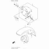 Схема узла: Кожух фары для Suzuki TU250