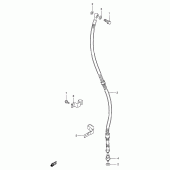 Схема вузла: Передній гальмівний шланг Suzuki VS600 Intruder 600