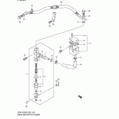 Схема узла: Задний тормозной цилиндр для Suzuki GSX1400
