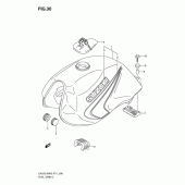 Схема вузла: Паливний бак для Suzuki EN125