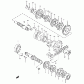 Схема вузла: Трансмісія для Suzuki GZ250 Marauder