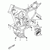 Схема вузла: Рама для Suzuki DR350
