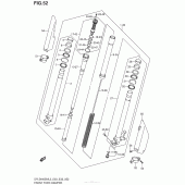 Схема узла: Вилка передней оси для Suzuki DR-Z400 DR-Z400SM