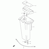 Схема узла: Ящик для багажа для Suzuki VL125 Intruder LC