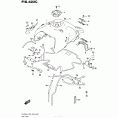 Схема узла: Топливный бак (Dl650Al6 E03) для Suzuki DL650 V-Strom
