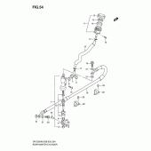 Схема узла: Задний тормозной цилиндр для Suzuki DR-Z250