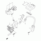 Схема вузла: Електрообладнання (Model k1/k2) для Suzuki AN400 Burgman (EU analogue of SkyWave)