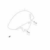 Схема вузла: Переднє крило (Model k4) для Suzuki GSX1300 Hayabusa