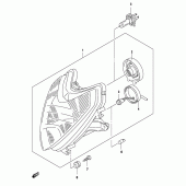 Схема узла: Фара (Gs500fk4 p24) для Suzuki GS500