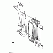 Схема узла: Масляный охладитель для Suzuki DR800