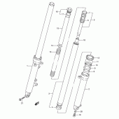 Схема вузла: Передня вилка для Suzuki GSX250 Across