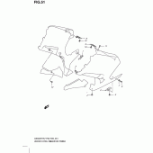 Схема вузла: Under cowling installation parts (With cowling) для Suzuki GS500