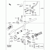 Схема вузла: Кермо & Тросики для Suzuki DR-Z110