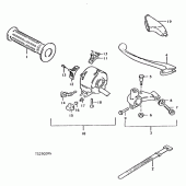 Схема вузла: Лівий пульт керування рульовим для Suzuki TS250