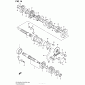 Схема вузла: Transmission (Dr-Z125L4 E28) для Suzuki DR-Z125 DR-Z125L