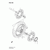 Схема узла: Переднее колесо (Gsr750al2 e24) для Suzuki GSR750