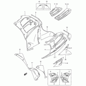 Схема вузла: Передній нижній обтічник (Rf900rs2) для Suzuki RF900