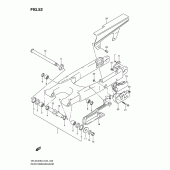 Схема узла: Задний рычаг подвески для Suzuki DR-Z400 DR-Z400S