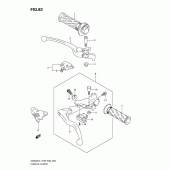 Схема вузла: Ручки керма для Suzuki GS500