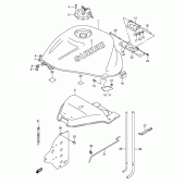 Схема узла: Топливный бак (Model k3) для Suzuki GSX1300 Hayabusa