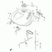 Схема узла: Топливный бак (Model x) для Suzuki TL1000