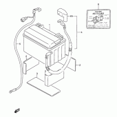 Схема вузла: Акумулятор для Suzuki RF600