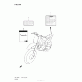 Схема узла: Информационные наклейки (Dr-Z125L3 E33) для Suzuki DR-Z125 DR-Z125L