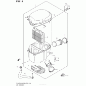 Схема узла: Воздушный фильтр для Suzuki DL1000 V-Strom