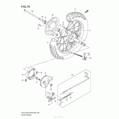 Схема узла: Заднее колесо (Dr-Z125 E28) для Suzuki DR-Z125 DR-Z125