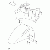 Схема вузла: Переднє крило для Suzuki UH150 Burgman