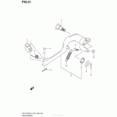 Схема вузла: Заднє гальмо для Suzuki DR-Z400 DR-Z400S