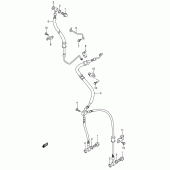 Схема вузла: Передній гальмівний шланг (An650ak4/ak5) для Suzuki AN650 Burgman (EU analogue of SkyWave)