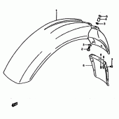 Схема вузла: Переднє крило для Suzuki DR650 DR650R