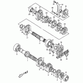 Схема вузла: Трансмісія для Suzuki DR350
