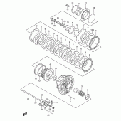 Схема узла: Сцепление (Model x/y) для Suzuki GSX-R600