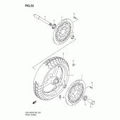 Схема узла: Переднее колесо для Suzuki GSX1400