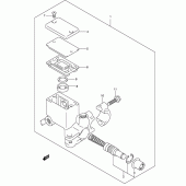 Схема узла: Задний тормозной цилиндр для Suzuki AN400 Burgman (EU analogue of SkyWave)