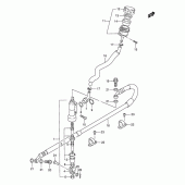 Схема вузла: Задній гальмівний циліндр Suzuki DR-Z250