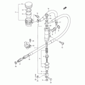 Схема узла: Задний тормозной цилиндр (Model k) для Suzuki TS125