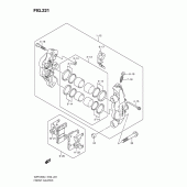 Схема вузла: Передній гальмівний суппорт Suzuki VZR1800 Intruder M1800R/ Boulevard M109R