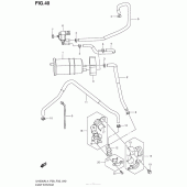 Схема вузла: Система вентиляції бензобака (Uh200Al4 P33) для Suzuki UH200 Burgman