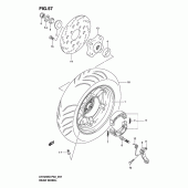 Схема узла: Заднее колесо для Suzuki UH125 Burgman