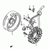Схема вузла: Статор & Ротор (Model p/r) для Suzuki DR350