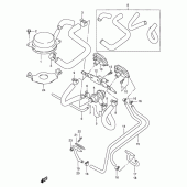 Схема вузла: Система індукції повітря (E18) для Suzuki GSX750 Katana