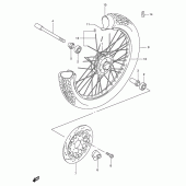 Схема узла: Переднее колесо для Suzuki TU250