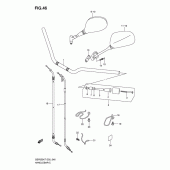 Схема вузла: Кермо & Тросики для Suzuki GSF650 Bandit