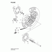 Схема узла: Заднее колесо (Rm250zk6) для Suzuki RM250