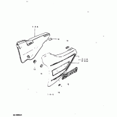 Схема узла: Боковые панели (Model t,  model x :  e22,  e25) для Suzuki GS1000