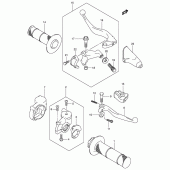 Схема вузла: Ручки керма (Model k1/k2/k3) для Suzuki RM125
